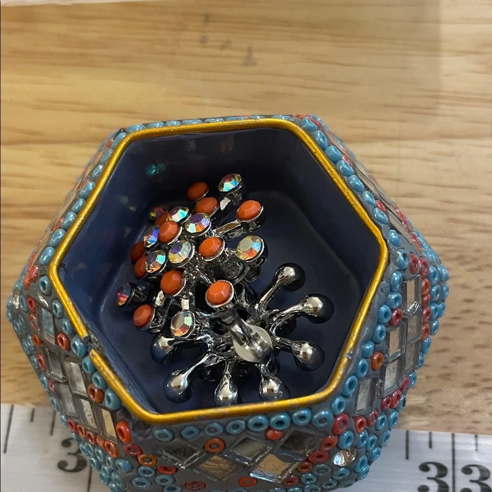 Colorful Handmade Beaded Trinket Box